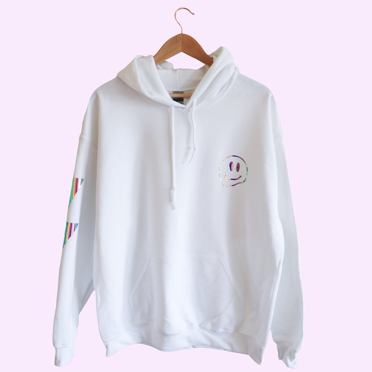 Holographic Lightning Smiley Hoodie