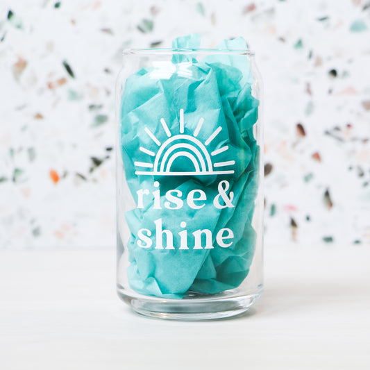 Rise & Shine Beer Can Glass