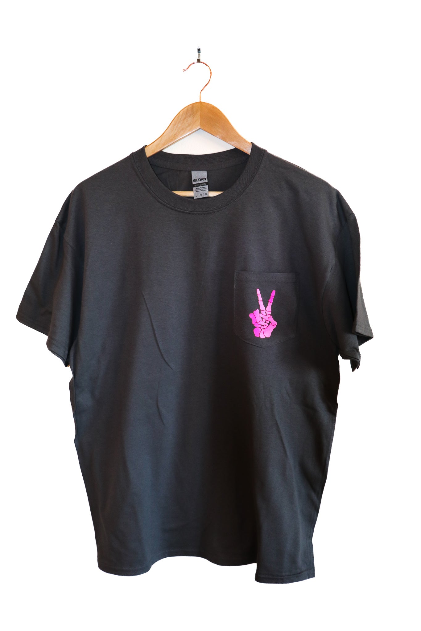 Skeleton Peace Pocket Tee