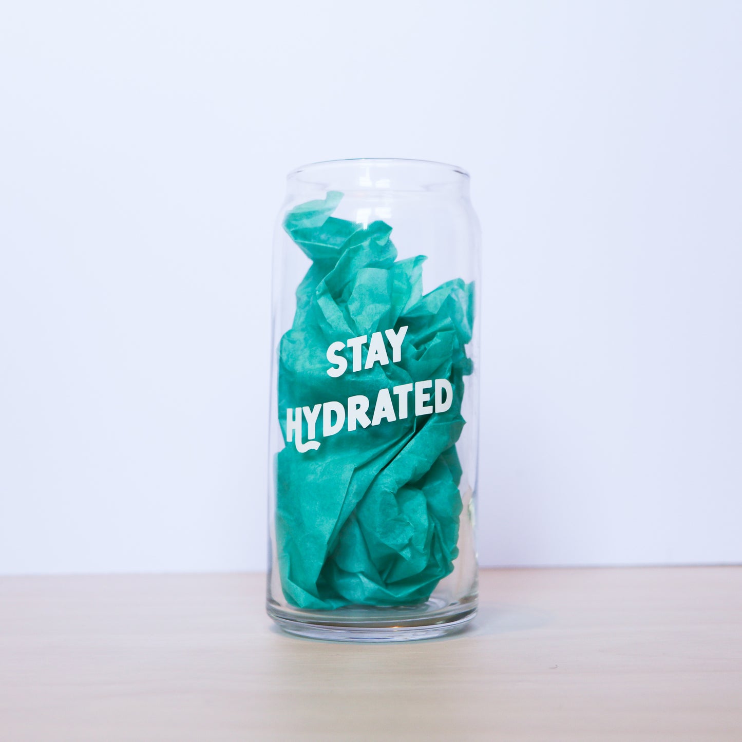 Stay Hydrated Beer Can Glass