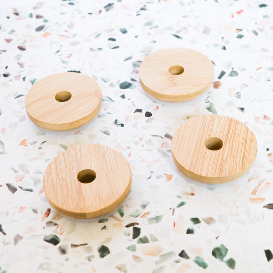 Bamboo Can Glass Lid
