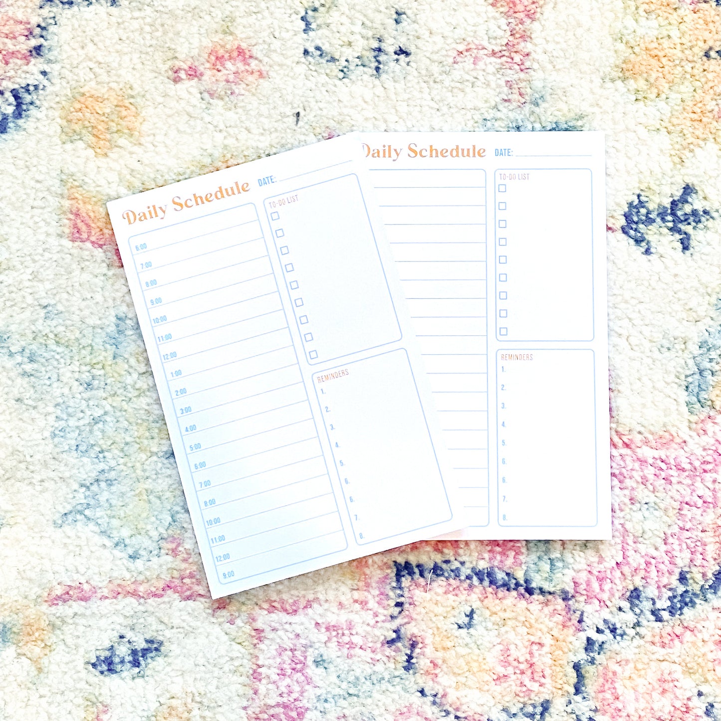 Daily Schedule Notepad – Totally Tina Co.