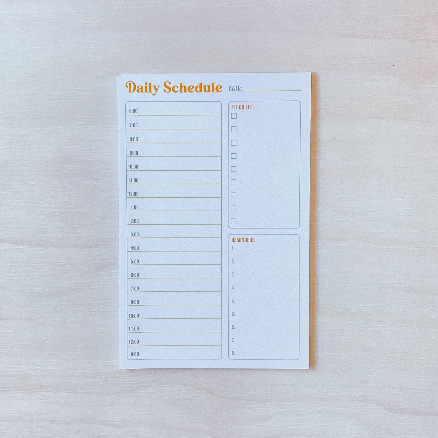 Daily Schedule Notepad